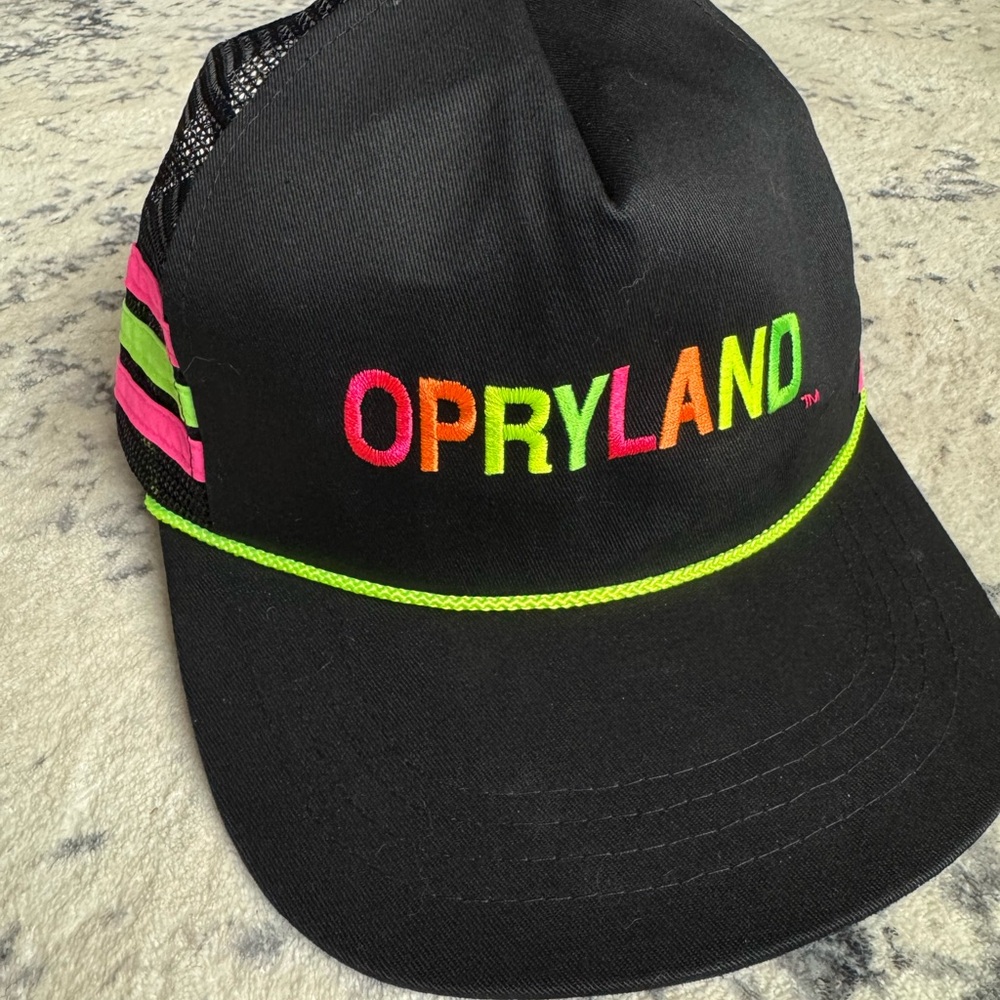Neon Opryland Black Trucker Hat